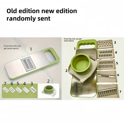 set Multifunctional Vegetable Slicer and Grater Set - Interchangeable Blades Manual Kitchen Tool Kit - for Potatoes