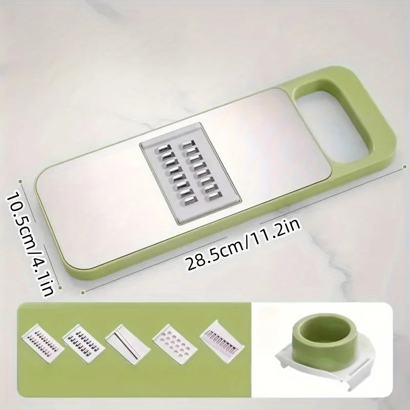 set Multifunctional Vegetable Slicer and Grater Set - Interchangeable Blades Manual Kitchen Tool Kit - for Potatoes