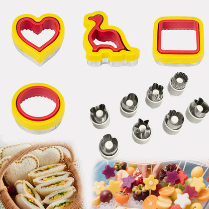 8PCS Press Cookie Cutter Set Food Grade Stainless Steel Butterfly Clear Embossing Molds for Fruit Veggie Biscuit Home DIY Baking