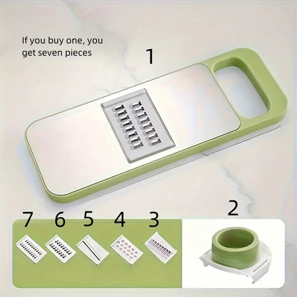 set Multifunctional Vegetable Slicer and Grater Set - Interchangeable Blades Manual Kitchen Tool Kit - for Potatoes