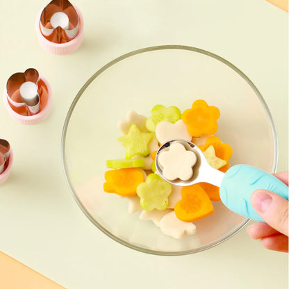 8PCS Press Cookie Cutter Set Food Grade Stainless Steel Butterfly Clear Embossing Molds for Fruit Veggie Biscuit Home DIY Baking
