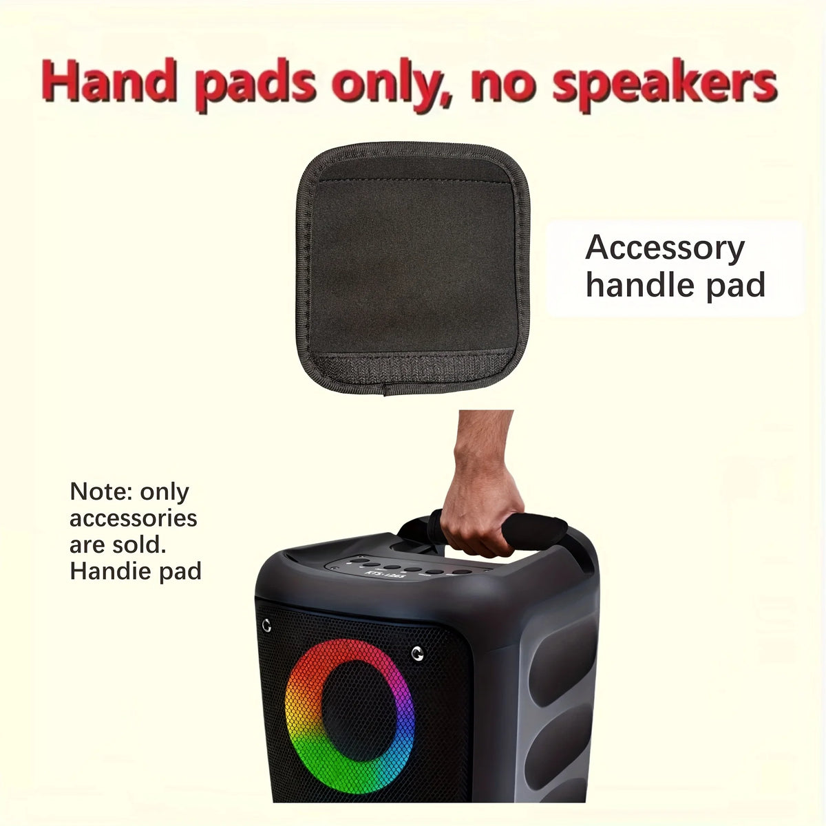 JBi Boombox 1/2/3 Speaker Handle Protector | Non-Slip Grip, Durable Textile Material,Compatible with JBi Boombox 1/2/3 Speakers