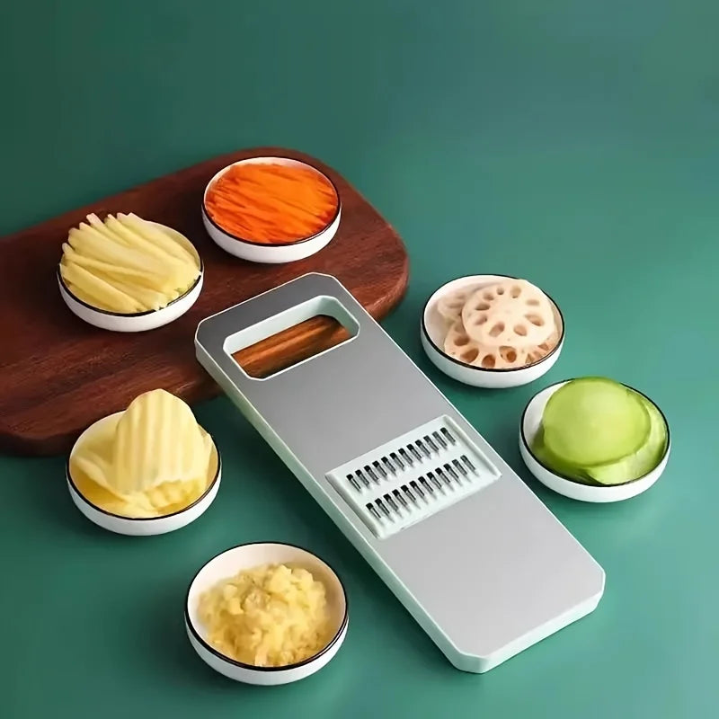 set Multifunctional Vegetable Slicer and Grater Set - Interchangeable Blades Manual Kitchen Tool Kit - for Potatoes